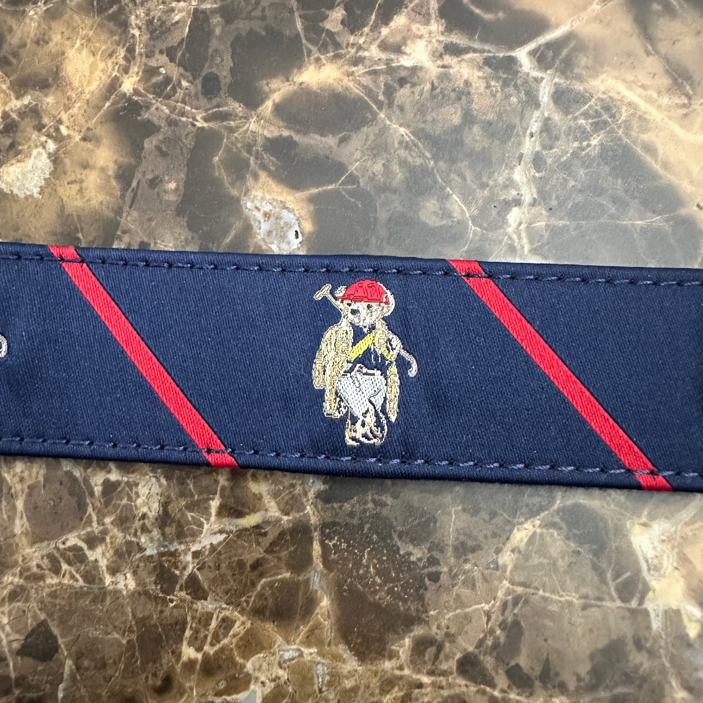 Polo Ralph Lauren - Polo Bear Woven Fabric & Leather Belt