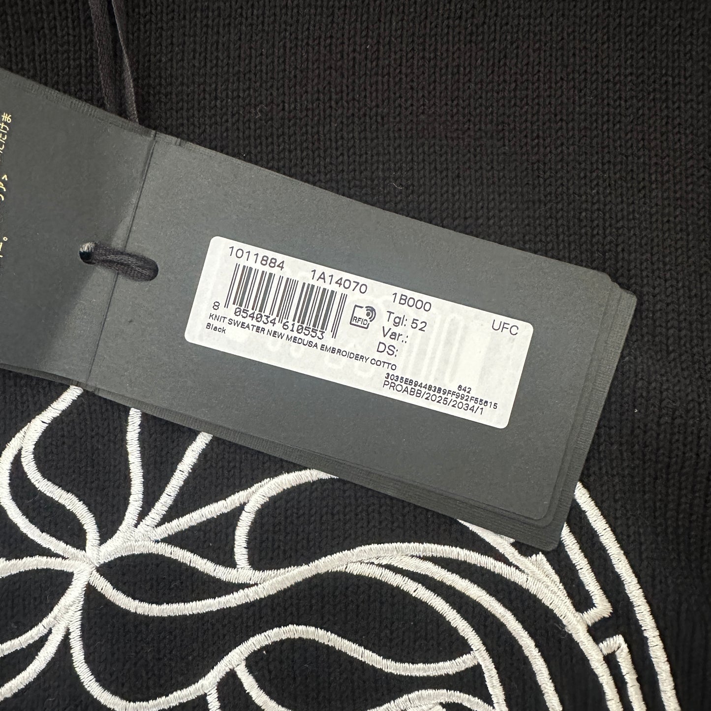 Versace - Black Medusa Embroidered Crewneck Sweater
