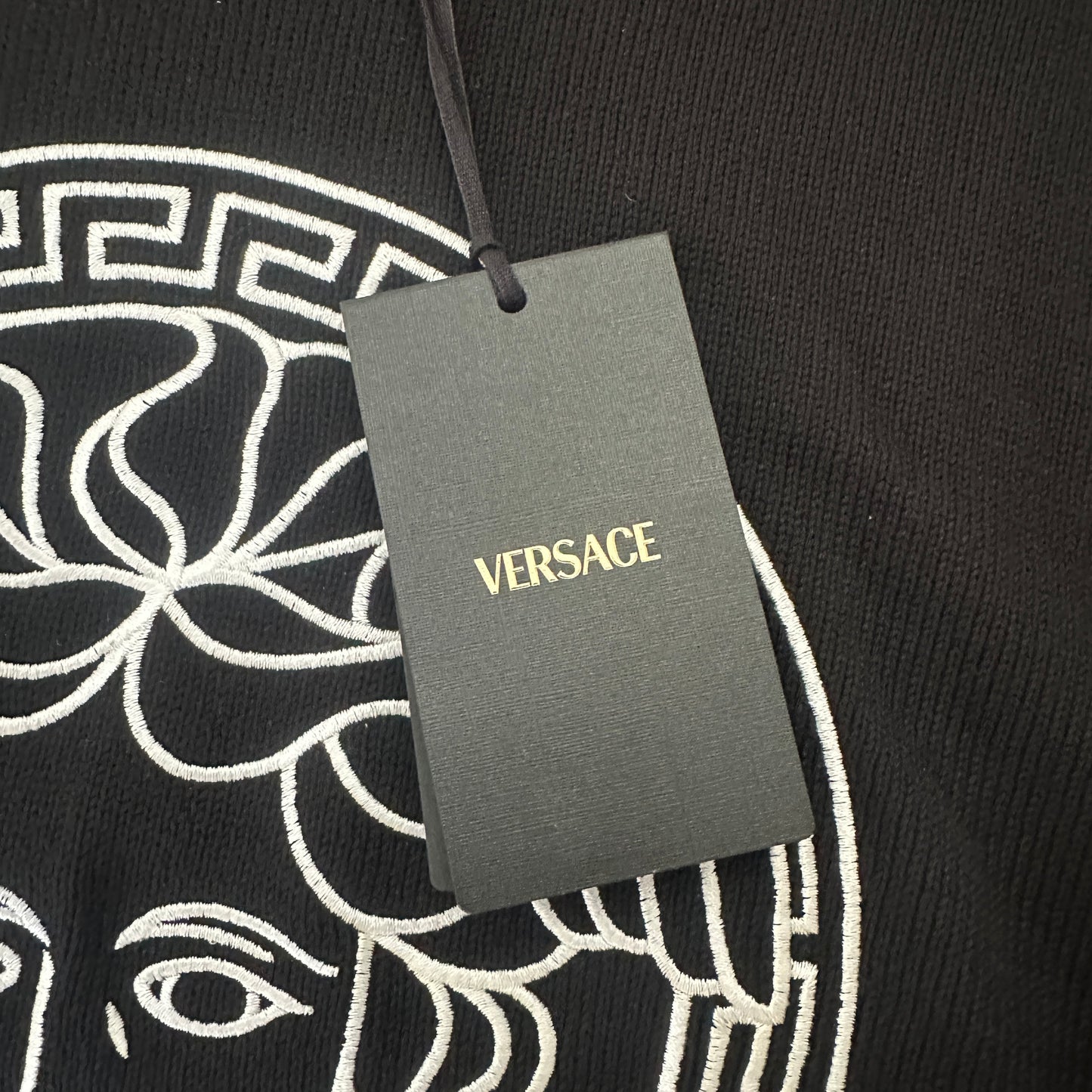 Versace - Black Medusa Embroidered Crewneck Sweater