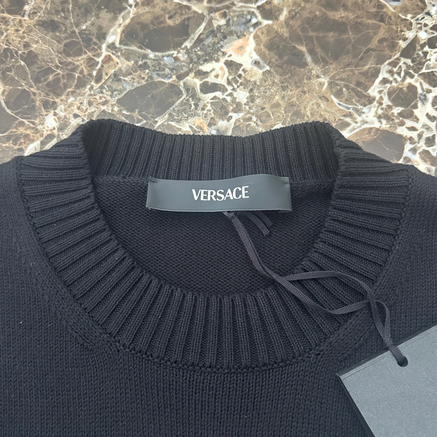 Versace - Black Medusa Embroidered Crewneck Sweater