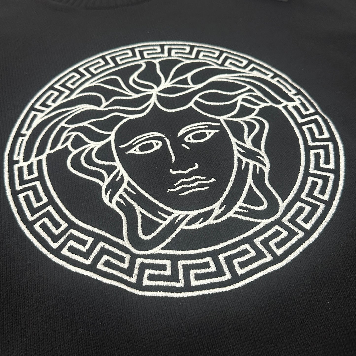 Versace - Black Medusa Embroidered Crewneck Sweater