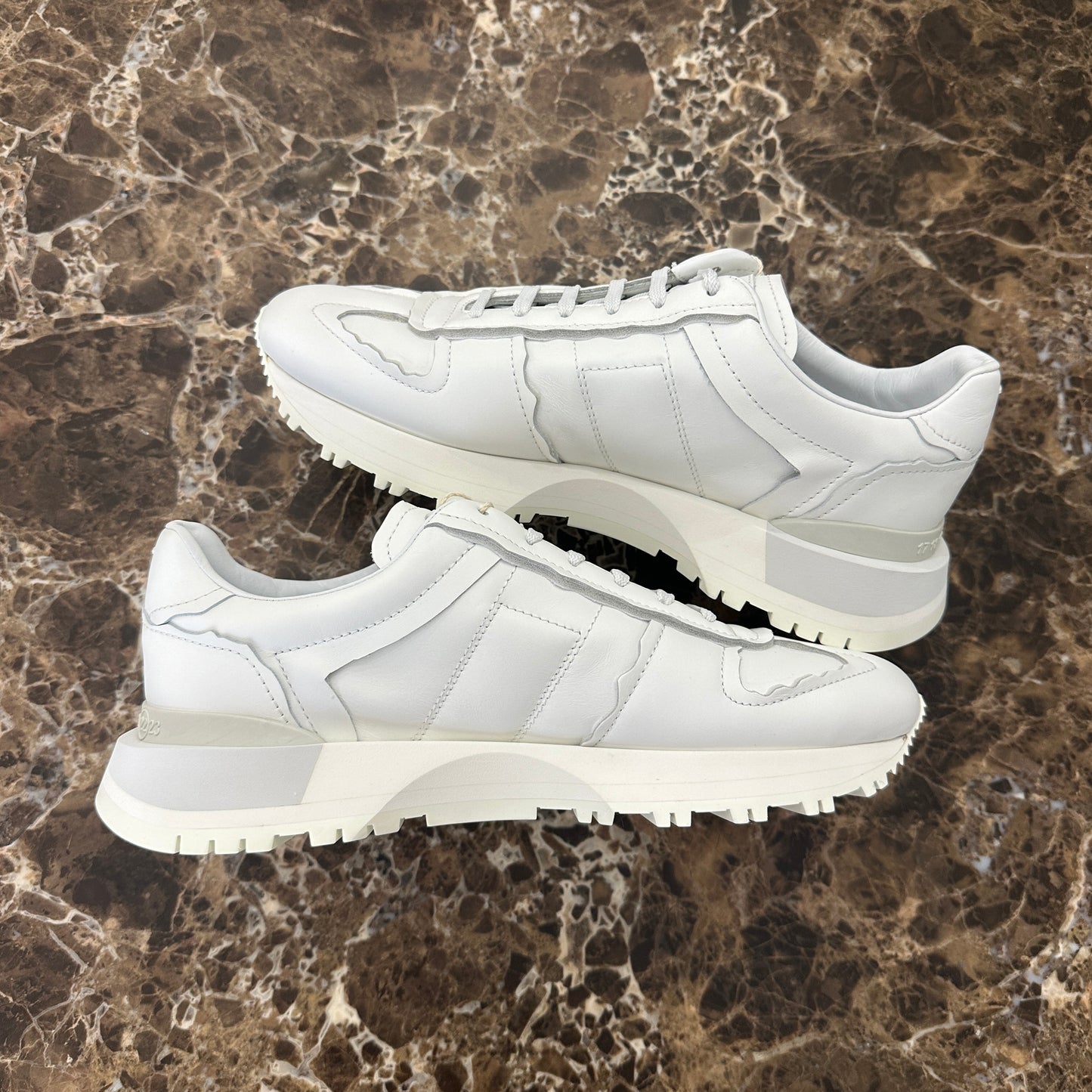Maison Margiela - White Leather Evolution Runner Sneakers