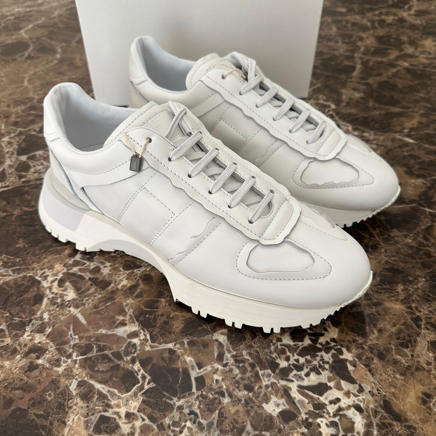 Maison Margiela - White Leather Evolution Runner Sneakers
