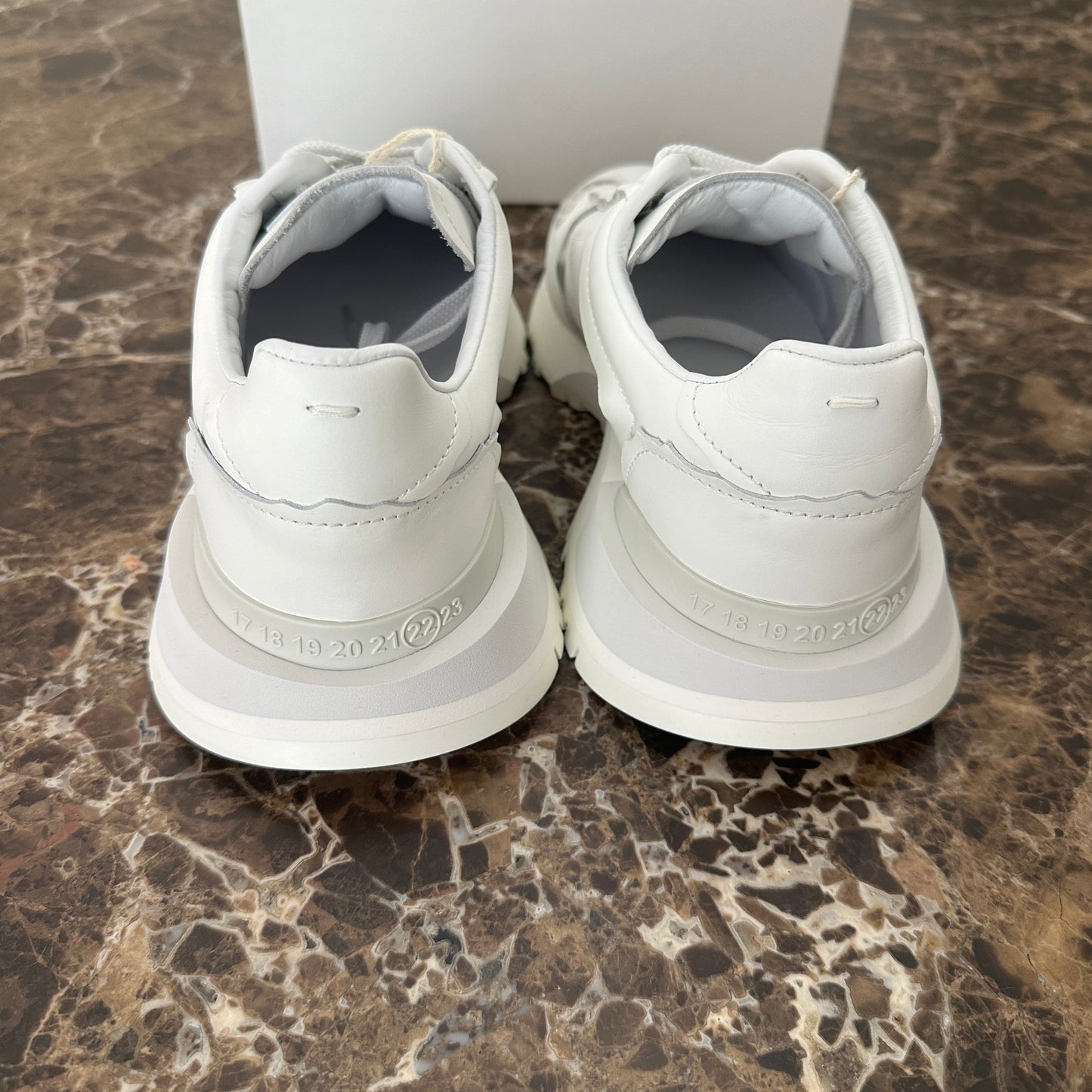 Maison Margiela - White Leather Evolution Runner Sneakers