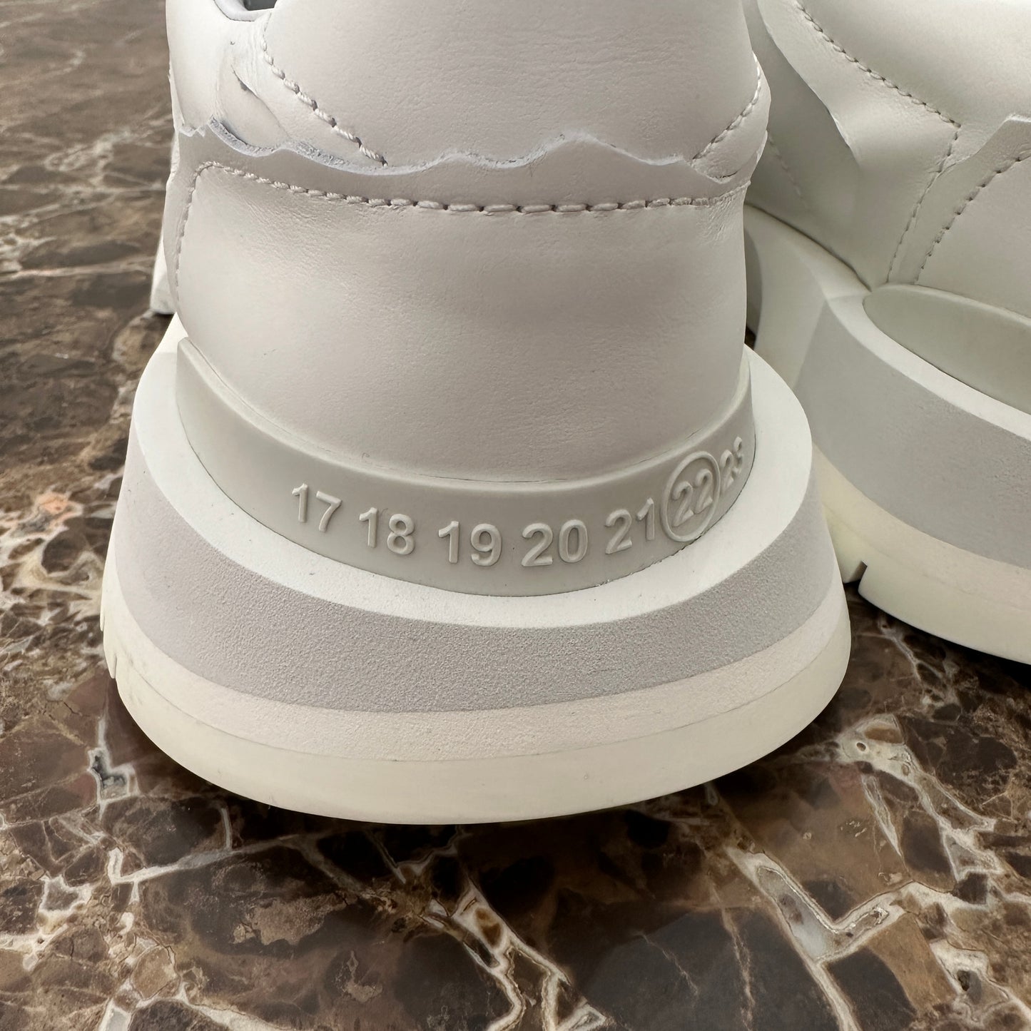 Maison Margiela - White Leather Evolution Runner Sneakers