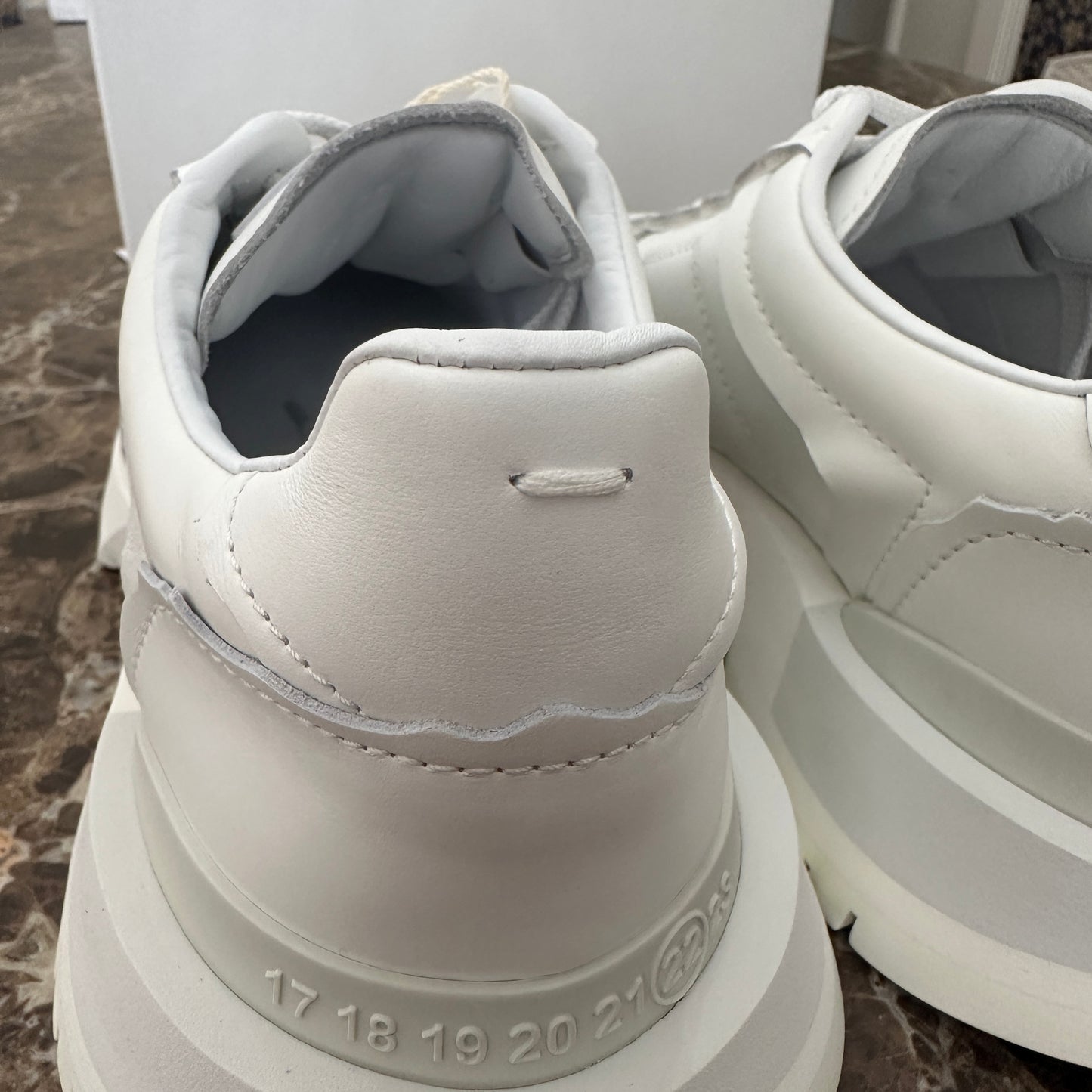 Maison Margiela - White Leather Evolution Runner Sneakers