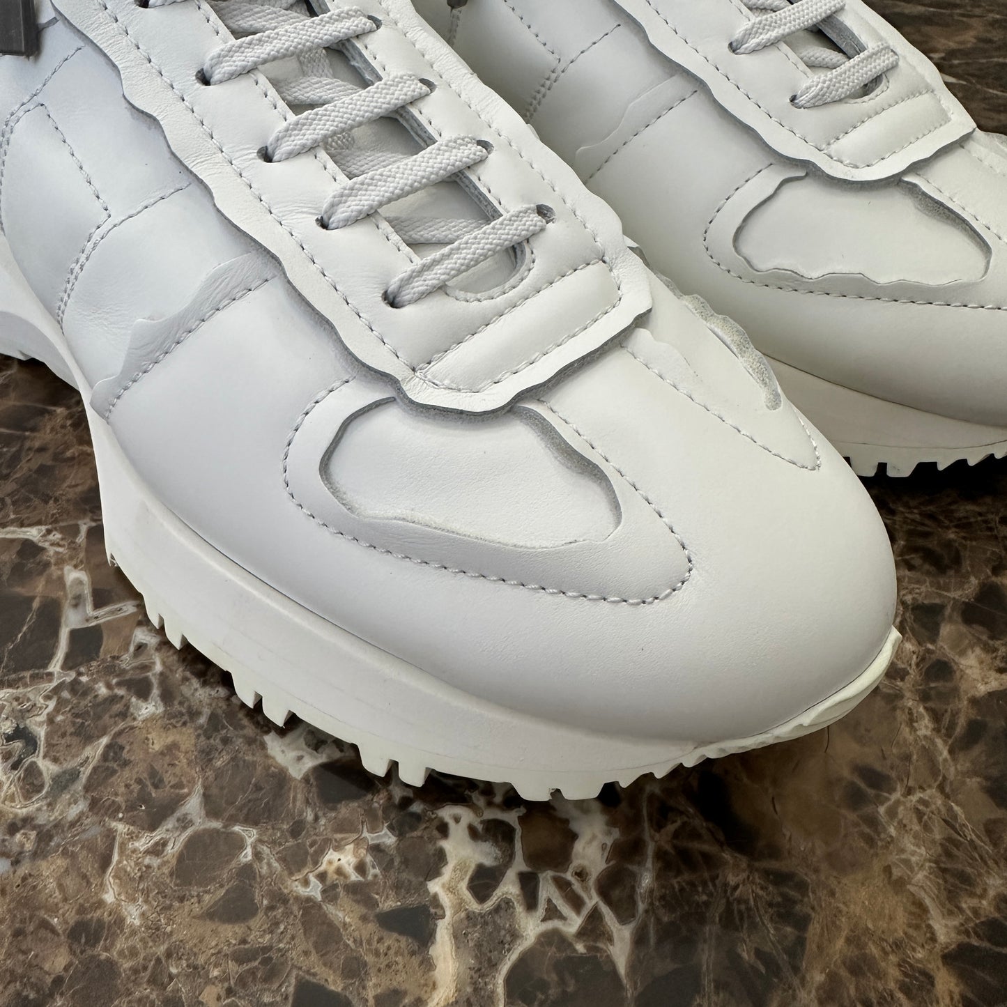 Maison Margiela - White Leather Evolution Runner Sneakers