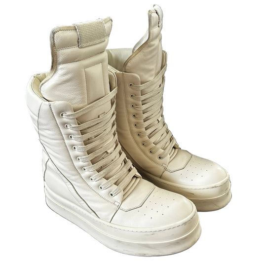 Rick Owens - Mega Geobasket Sneakers (Milk)