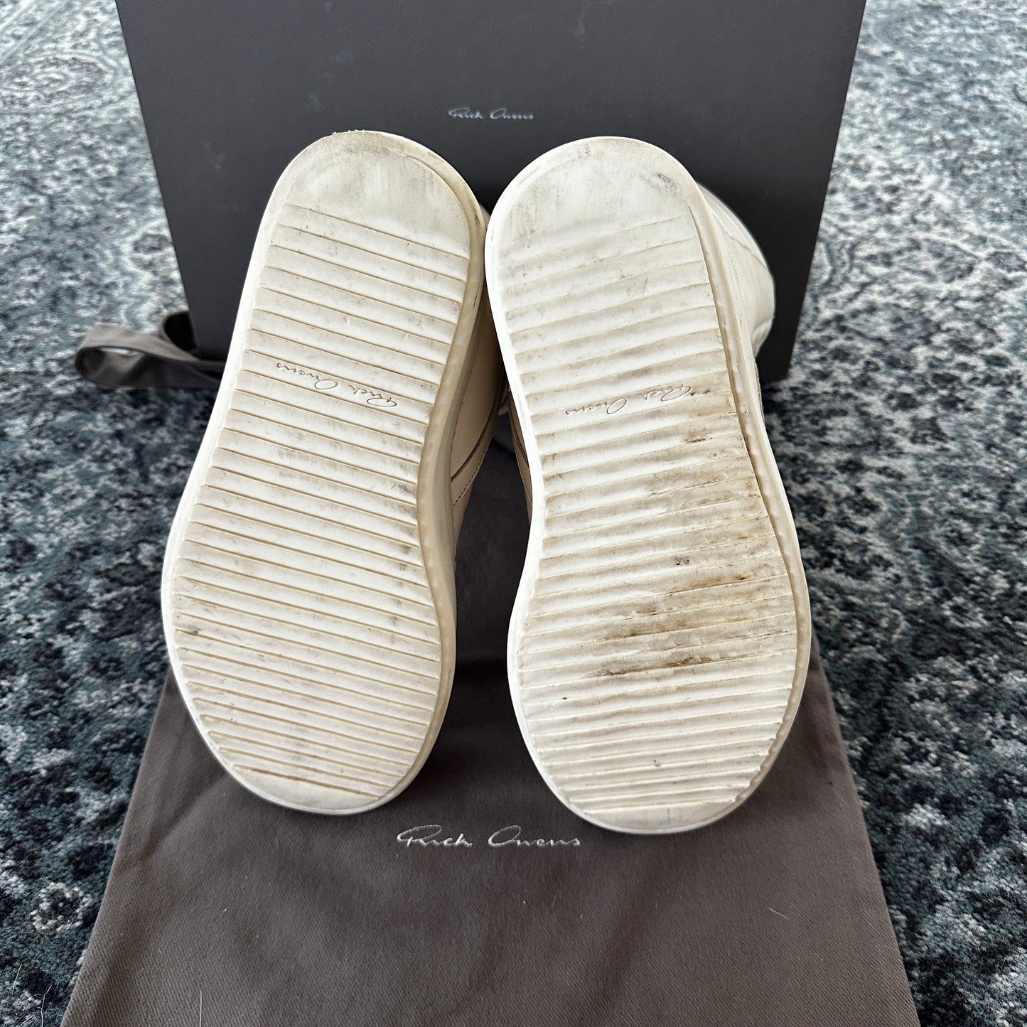 Rick Owens - Mega Geobasket Sneakers (Milk)