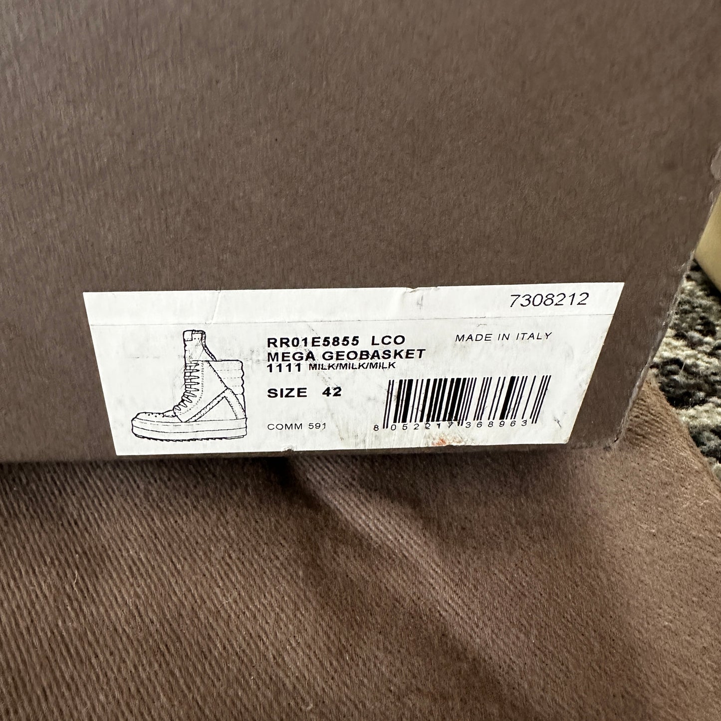 Rick Owens - Mega Geobasket Sneakers (Milk)