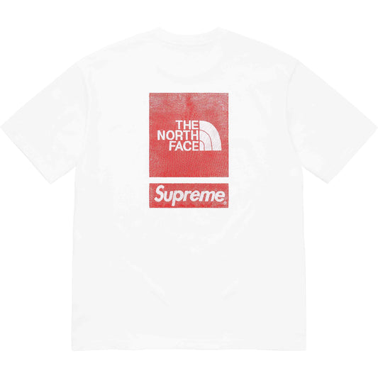Supreme x The North Face - Back Logo Print T-Shirt (White)