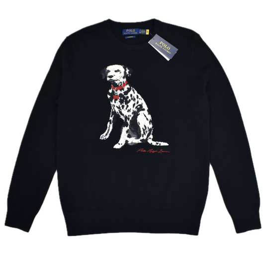 Polo Ralph Lauren - Dalmatian Intarsia Knit 100% Cashmere Sweater