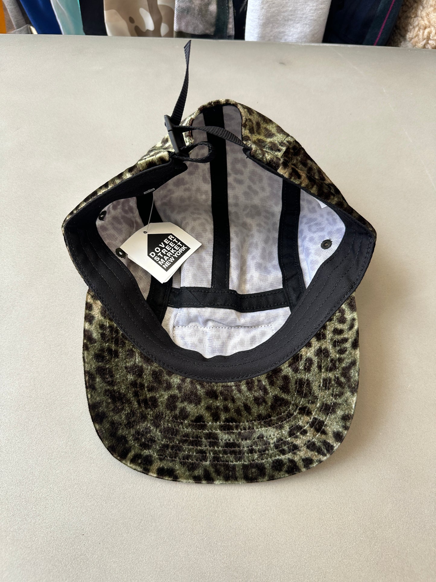 Supreme - Leopard Velvet Box Logo Hat (Olive)