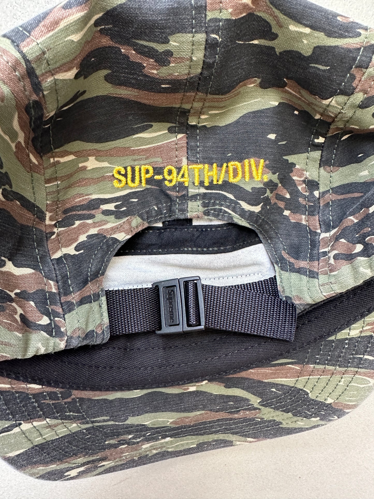 Supreme - Olive Camo Canvas Military Box Logo Hat