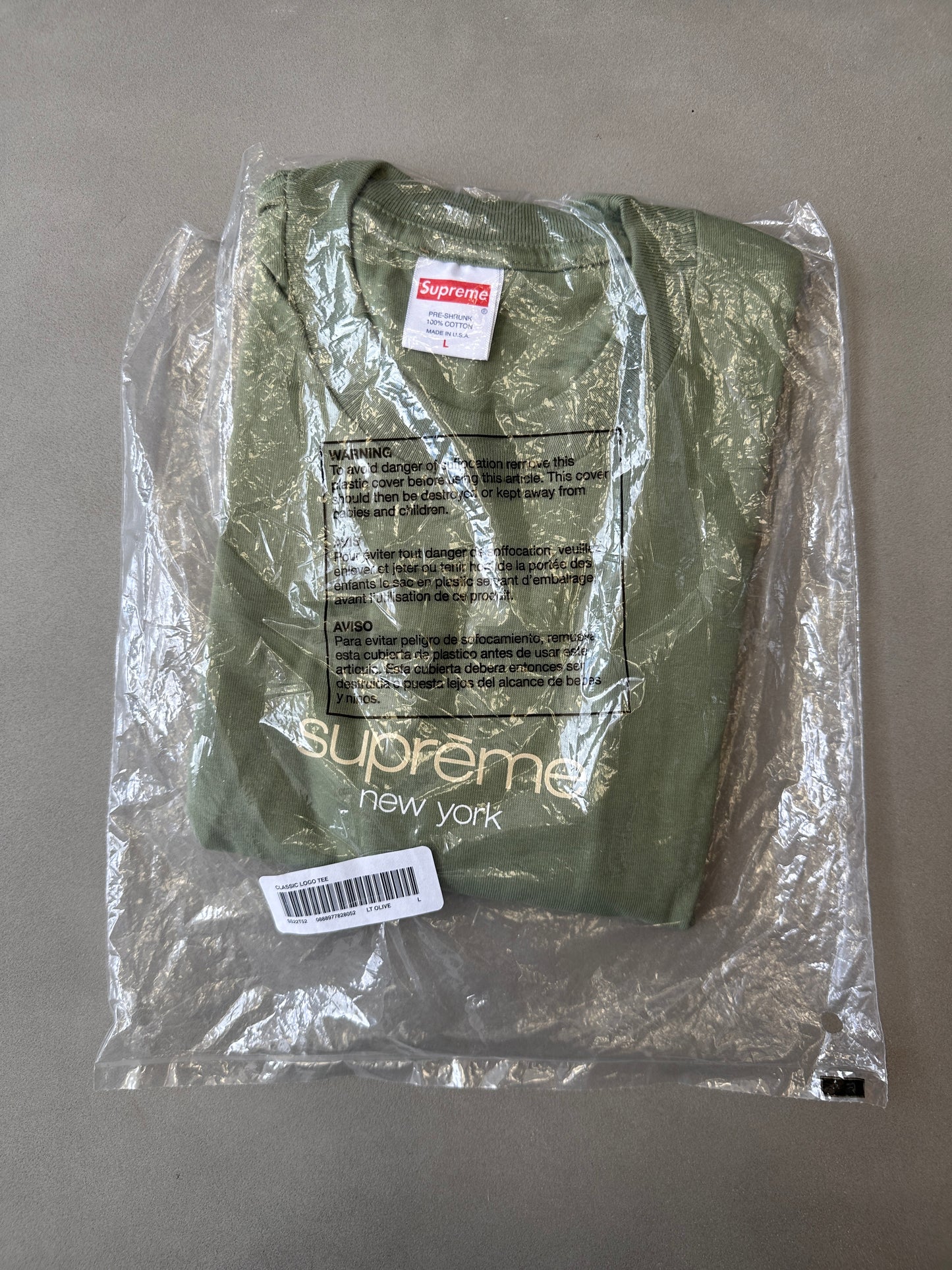 Supreme - Classic Logo T-Shirt (Light Olive)