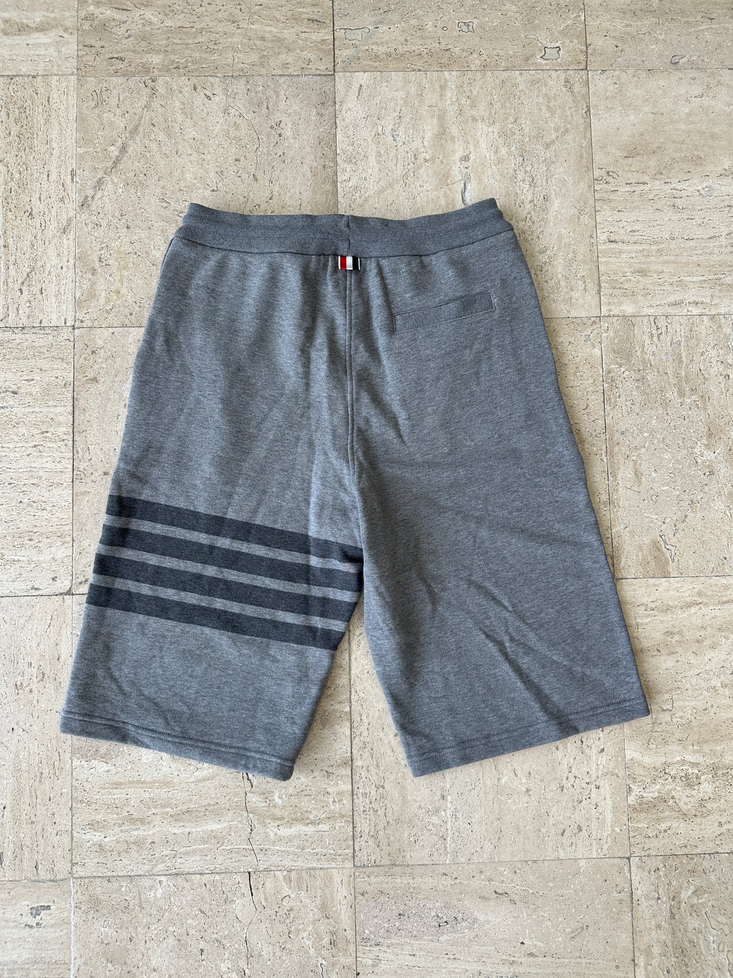 Thom Browne - Gray Stripe Long Sweatshorts