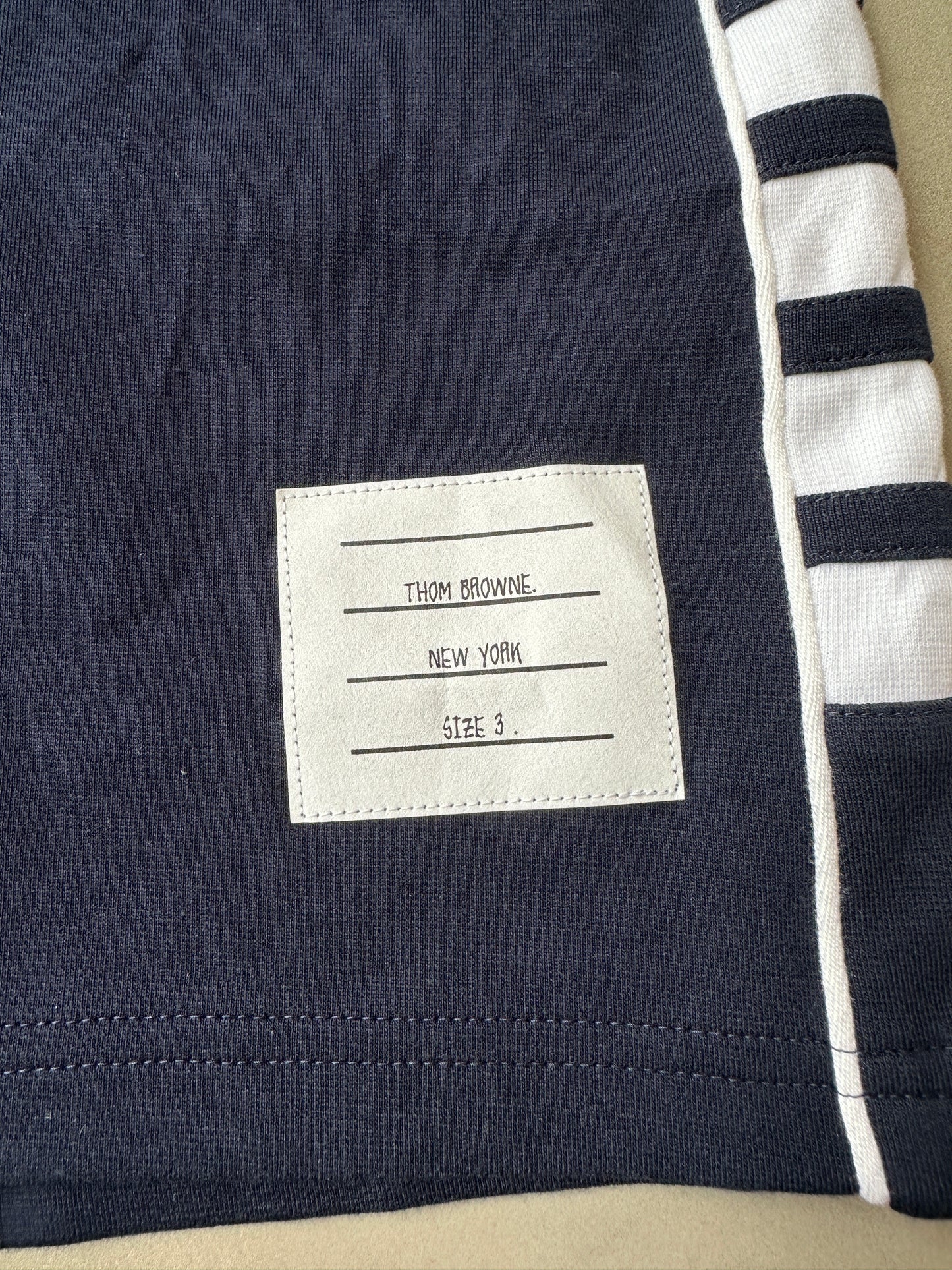 Thom Browne - Navy Logo Patch Track Shorts