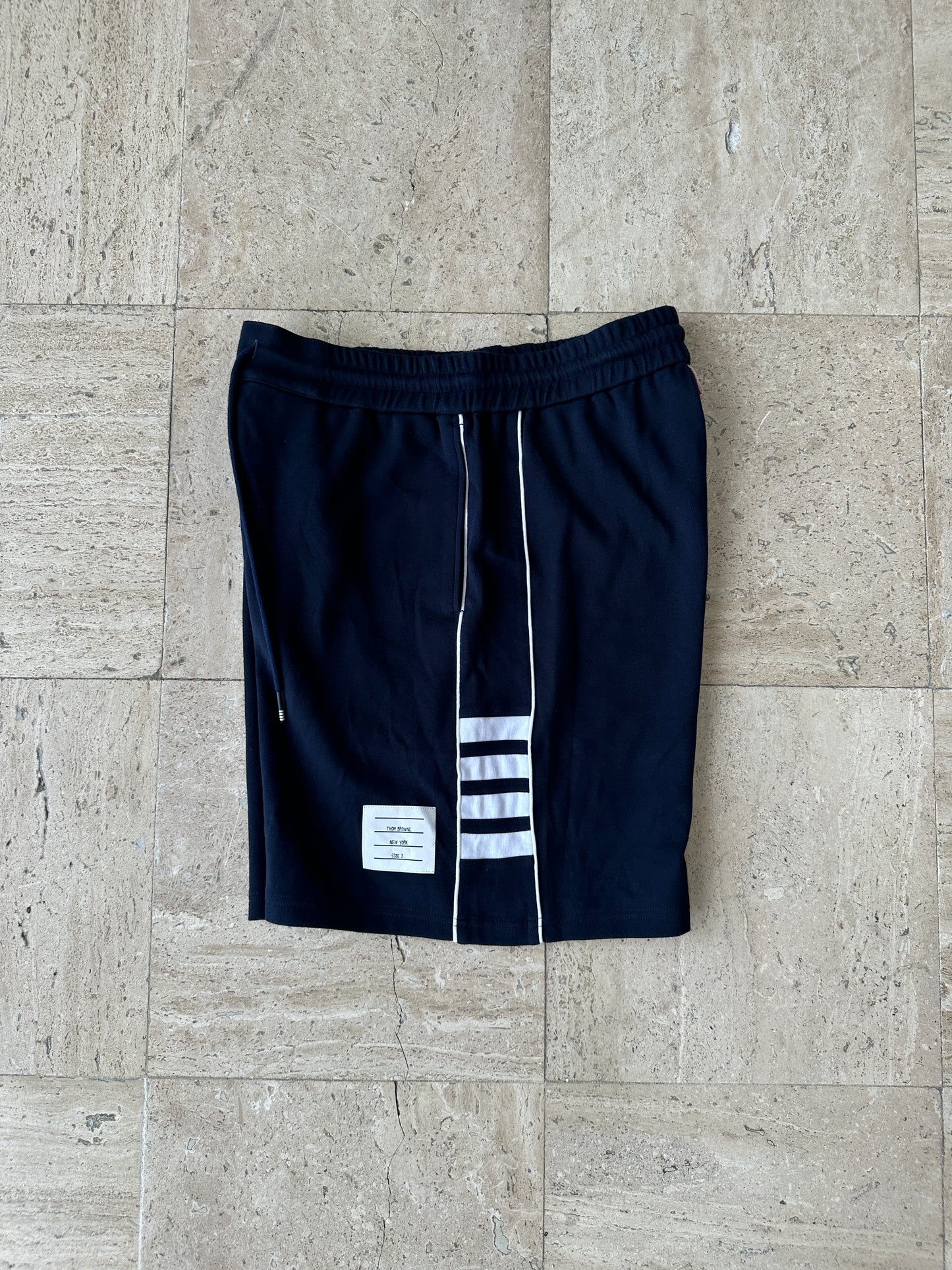 Thom Browne - Navy Logo Patch Track Shorts