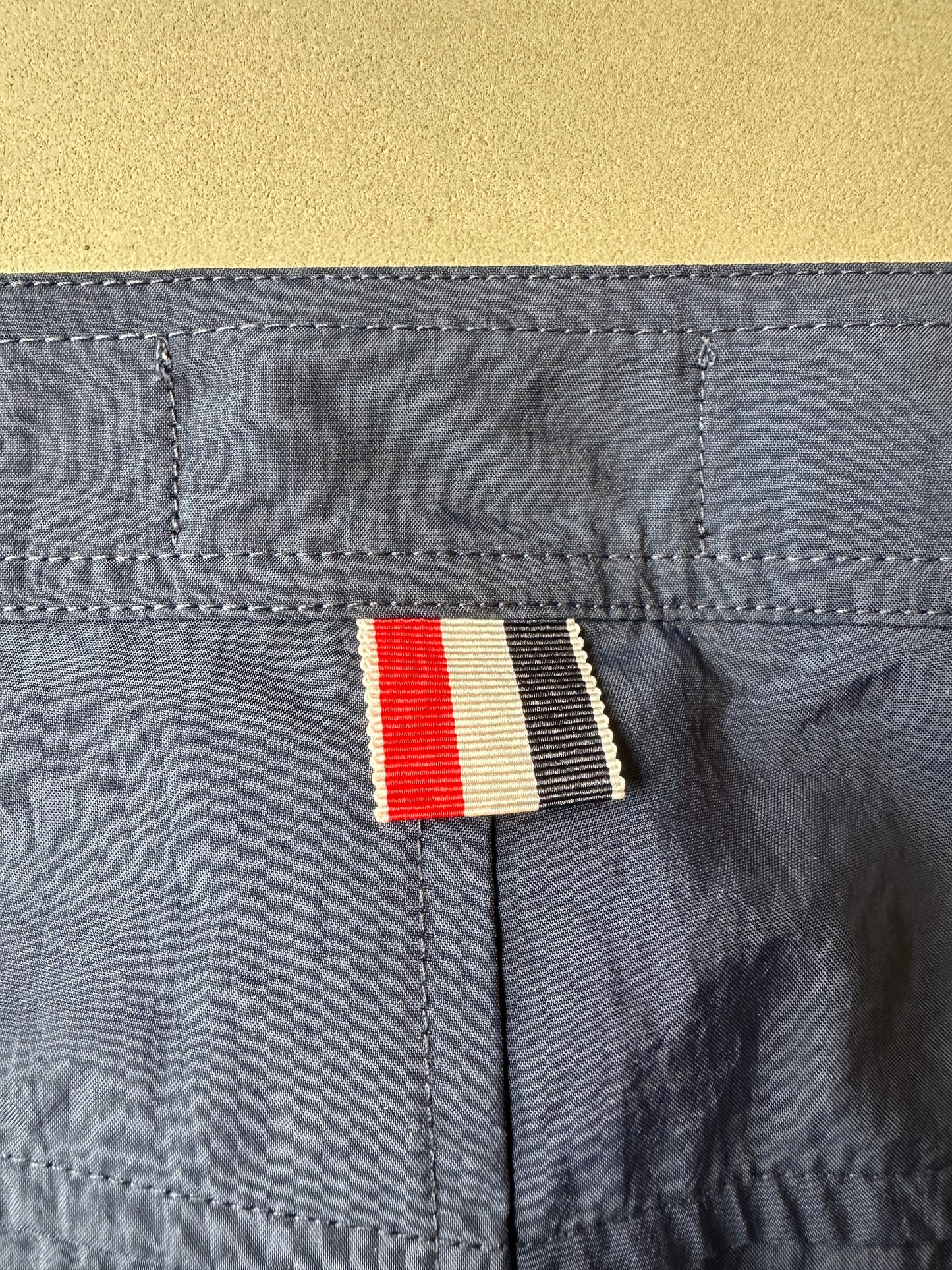 Thom Browne - Navy Logo Patch Swim Shorts