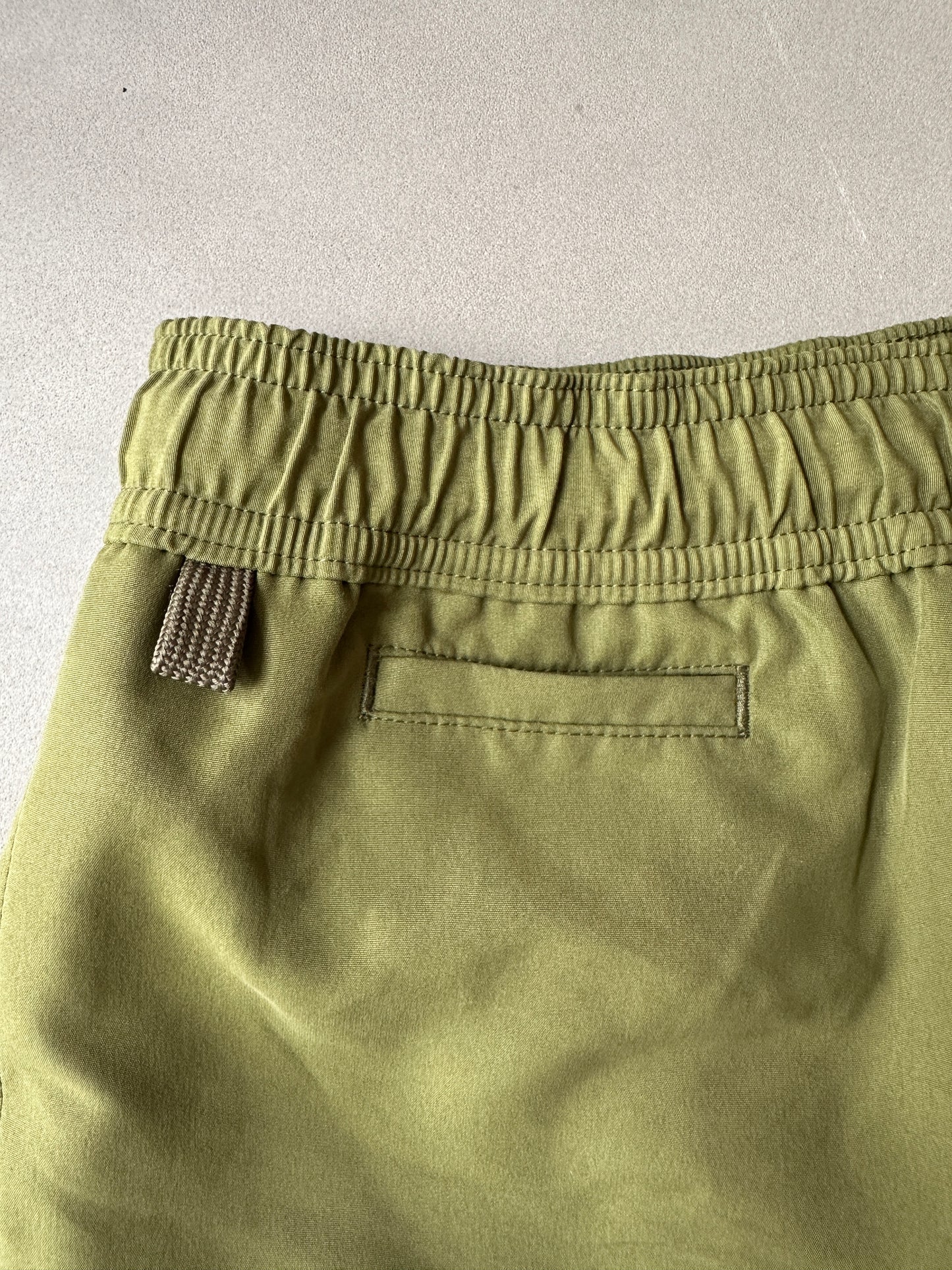 Burberry - Olive Logo Print Swim Shorts