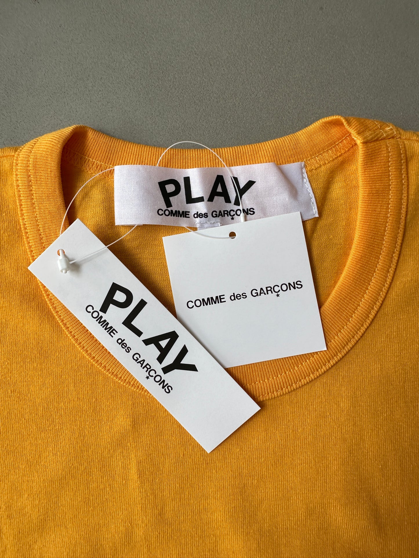 Comme des Garcons PLAY - Yellow Small Heart Logo T-Shirt