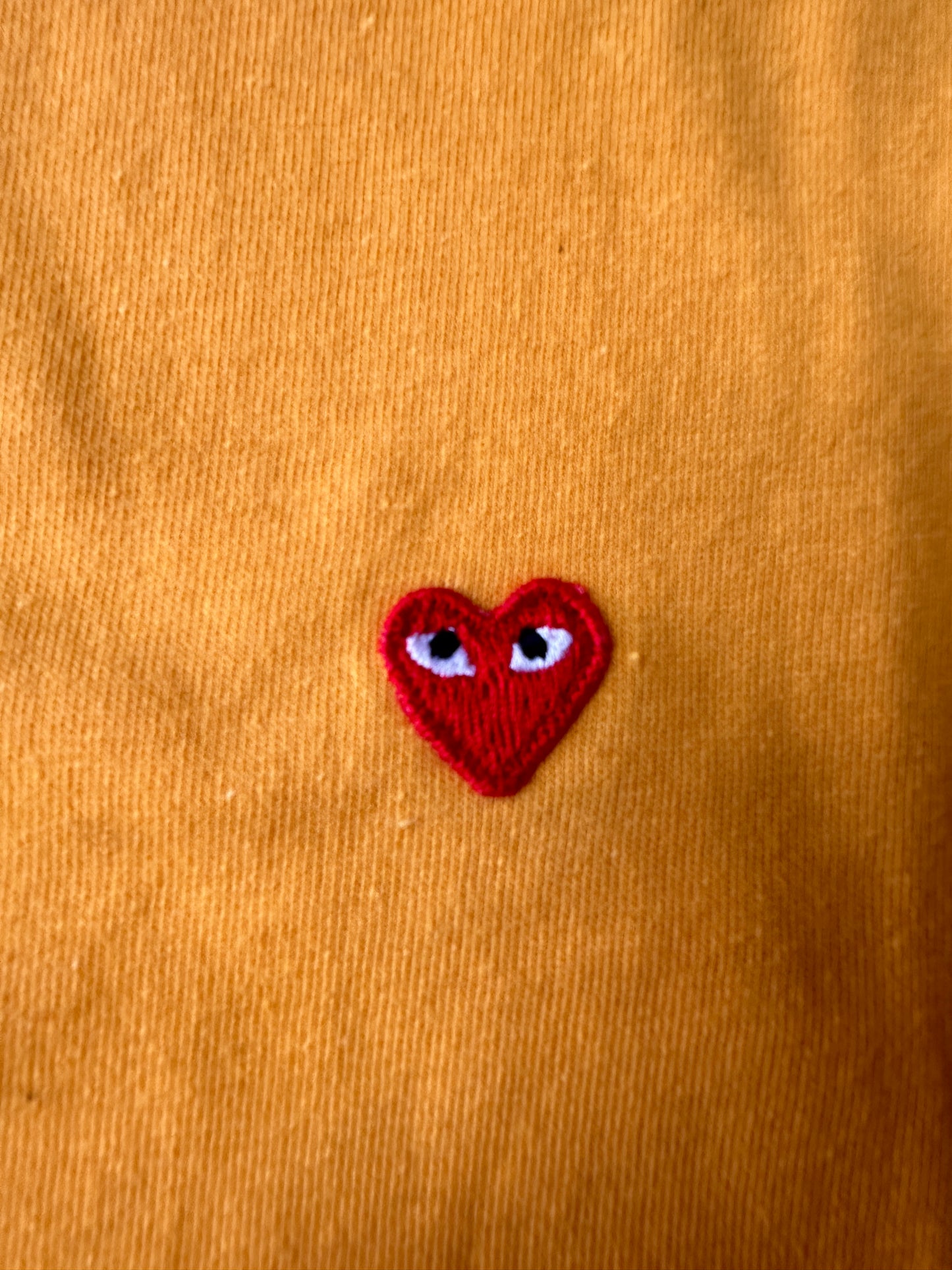 Comme des Garcons PLAY - Yellow Small Heart Logo T-Shirt