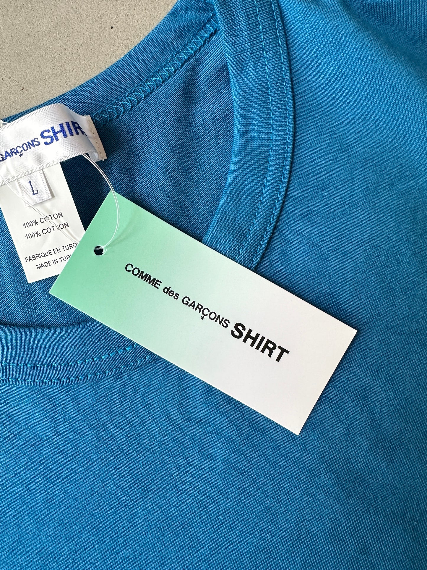 Comme des Garcons - Blue Back Logo T-Shirt