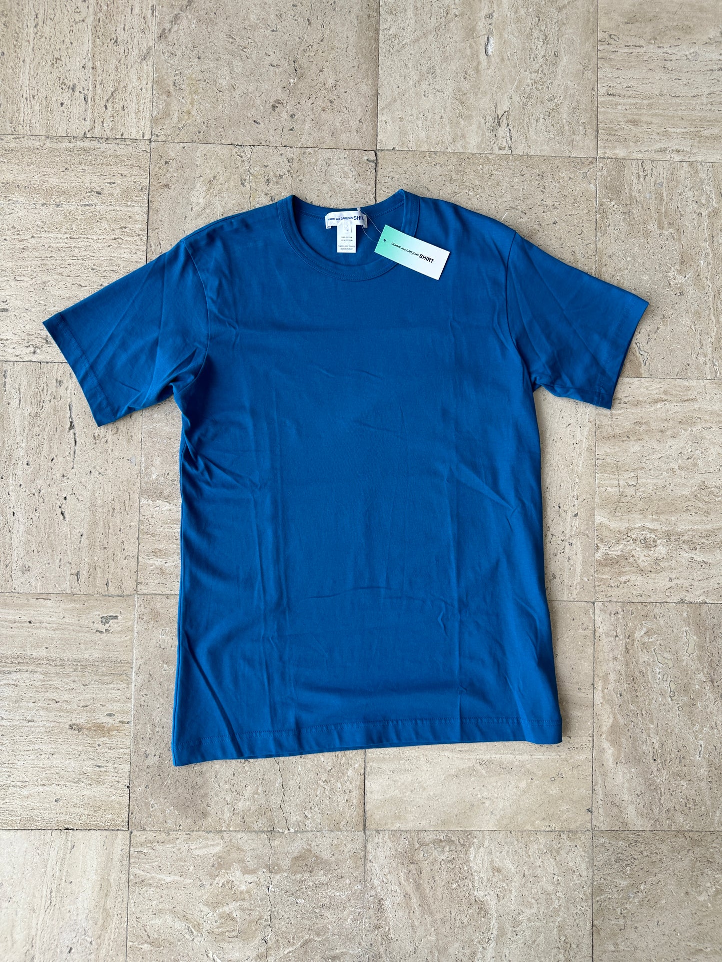 Comme des Garcons - Blue Back Logo T-Shirt