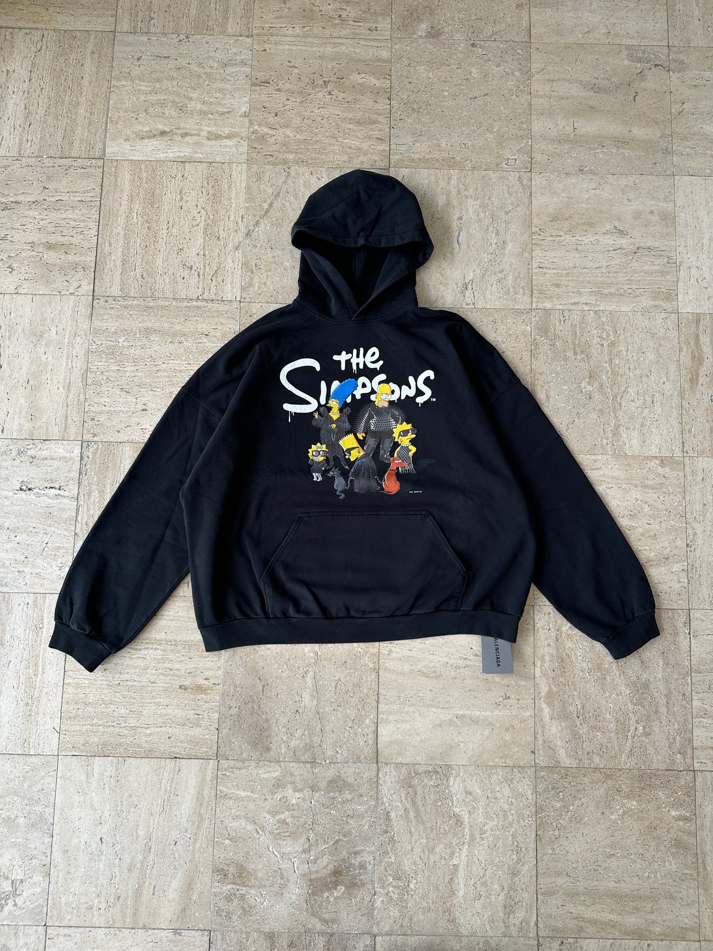 Balenciaga - Black Simpsons Print Hoodie