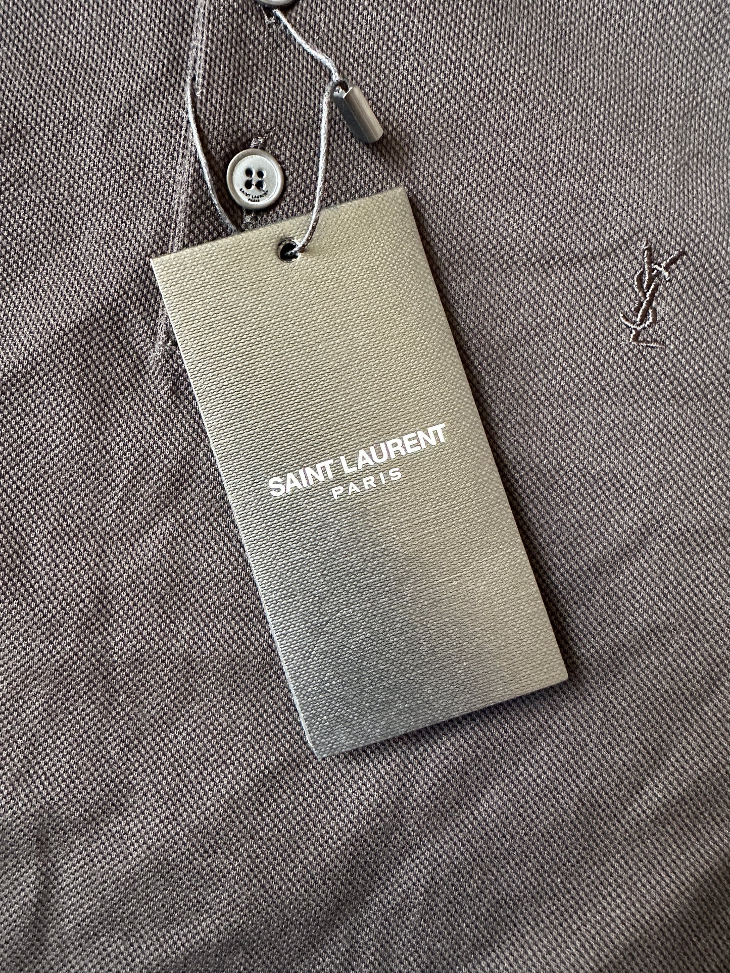 Saint Laurent - Black YSL Logo Polo Shirt