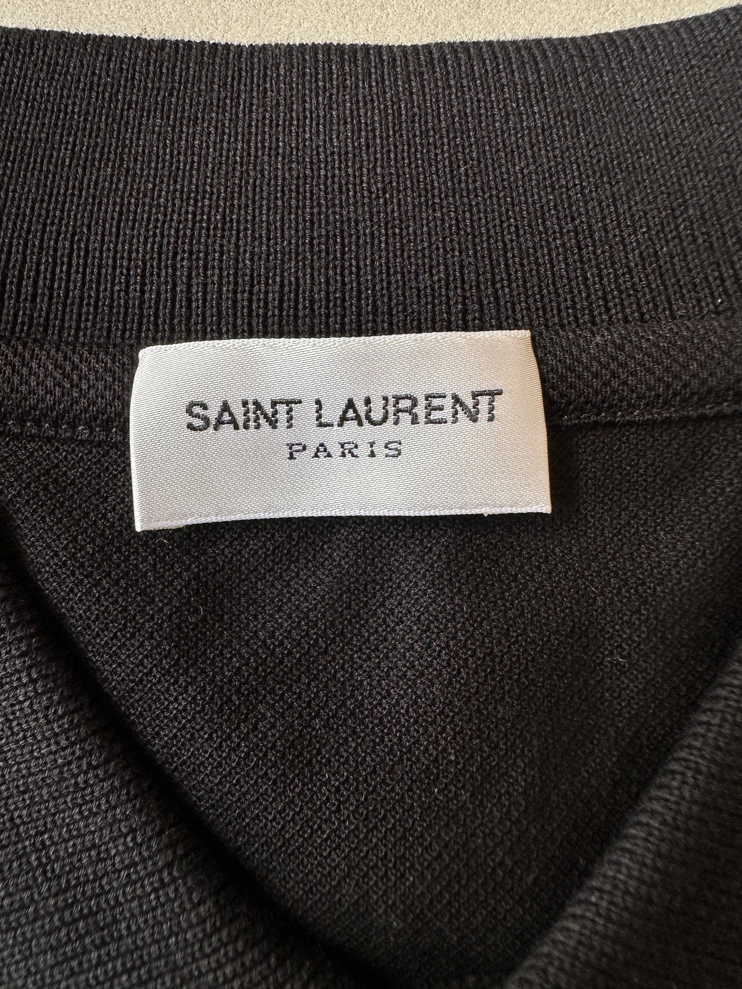 Saint Laurent - Black YSL Logo Polo Shirt