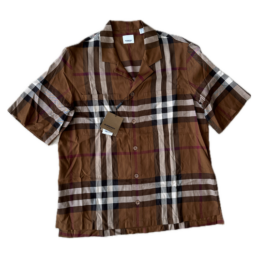 Burberry - Birch Brown Viscose Check Shirt