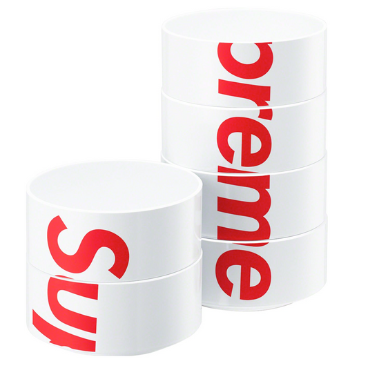 Supreme x Heller - White Logo Bowls (Set of 6)
