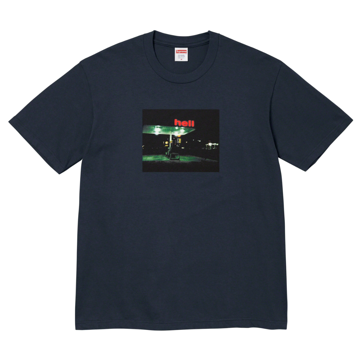Supreme - Hell Gas Station Photo T-Shirt (Navy)