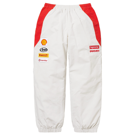 Supreme x Ducati - Logo Print Track Pants (Light Gray)