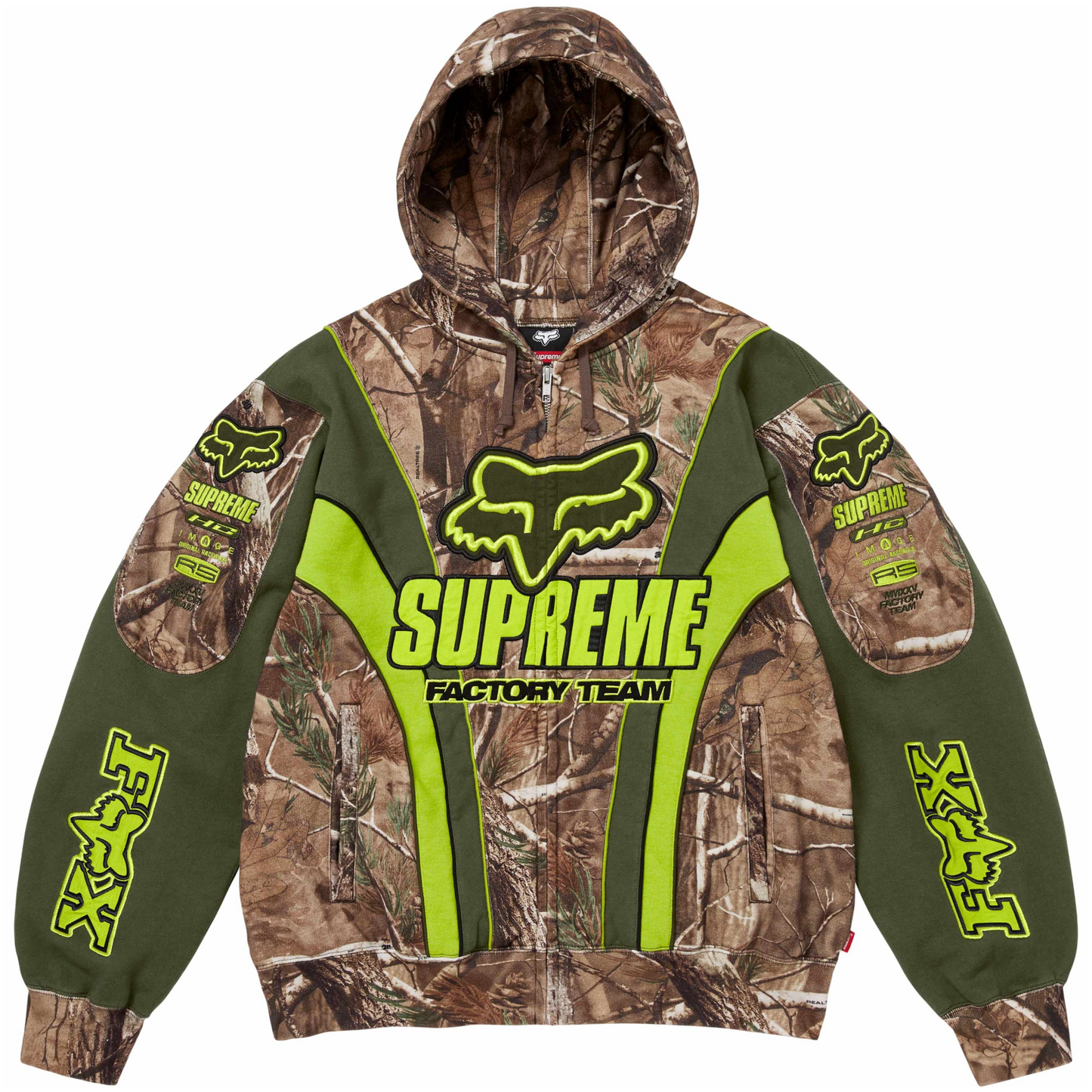 Supreme x Fox Racing - Zip Up Hooded Sweatshirt (Realtree Camo)