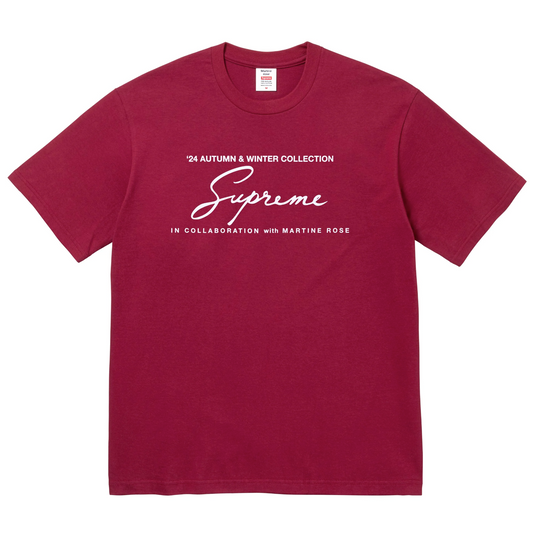 Supreme x Martine Rose - AW24 Logo T-Shirt (Cardinal Red)