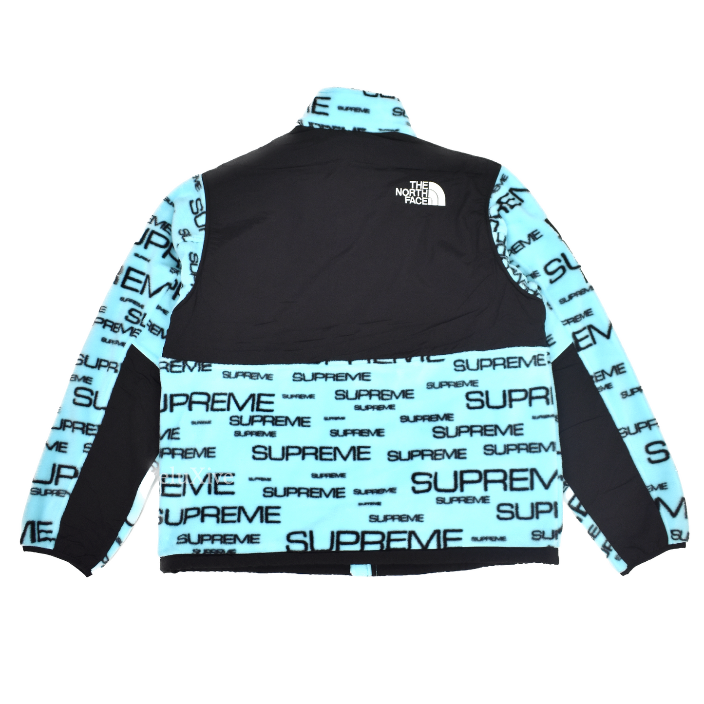 Supreme x The North Face - Teal Steep Tech Allover Logo Fleece Jacket