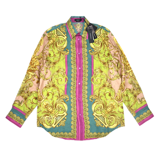Versace - Barocco Print Linen Shirt