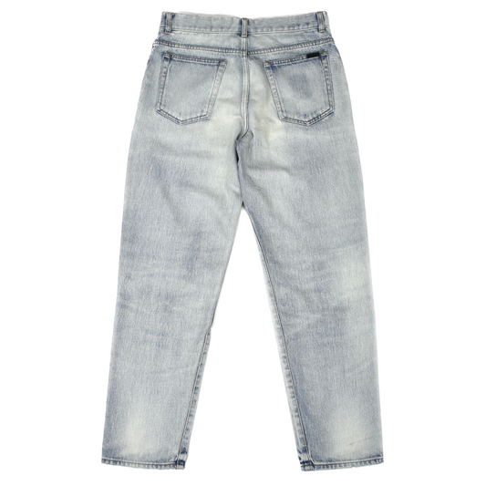 Saint Laurent - Made in Japan Distressed Blue Denim Carrot Jeans