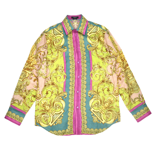 Versace - Barocco Print Linen Shirt