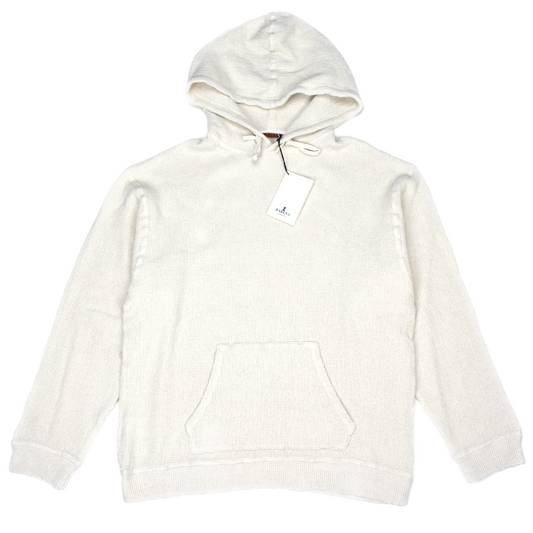 Barena - Cream Waffle Knit Hoodie