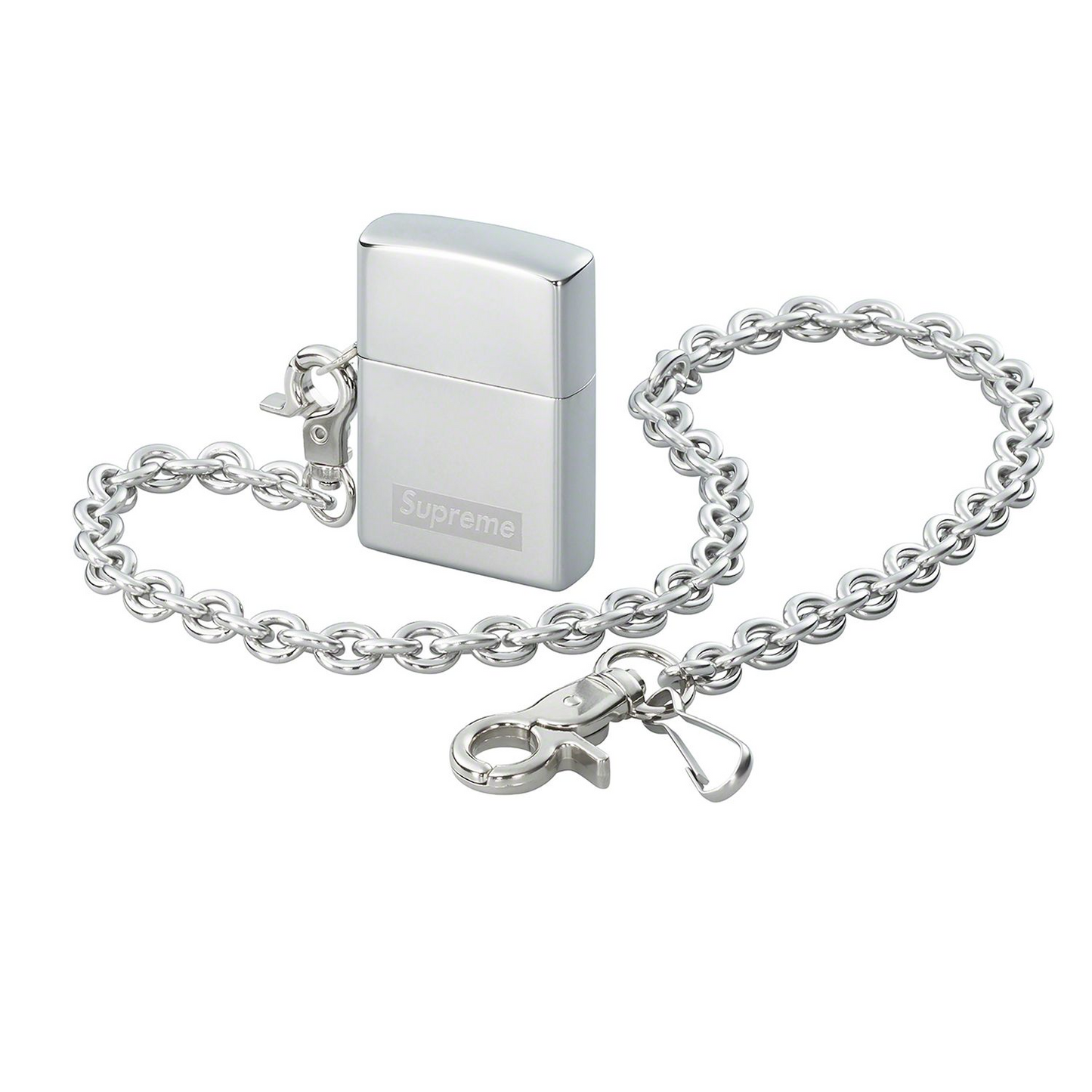 アクセサリー supreme zippo lighter Supreme x Zippo - Polished Gunmetal Black Box Logo Engraved