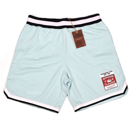 Supreme x Mitchell & Ness - Light Blue Basketball Shorts