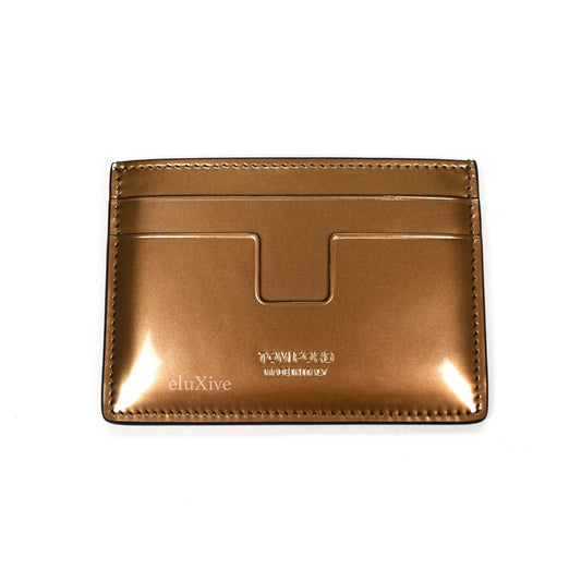 Tom Ford - Metallic Bronze Leather Card Holder