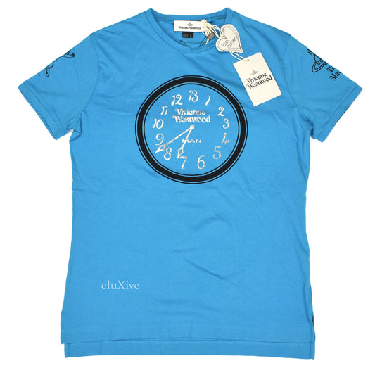 Vivienne Westwood - Blue Time Machine Clock Logo T-Shirt
