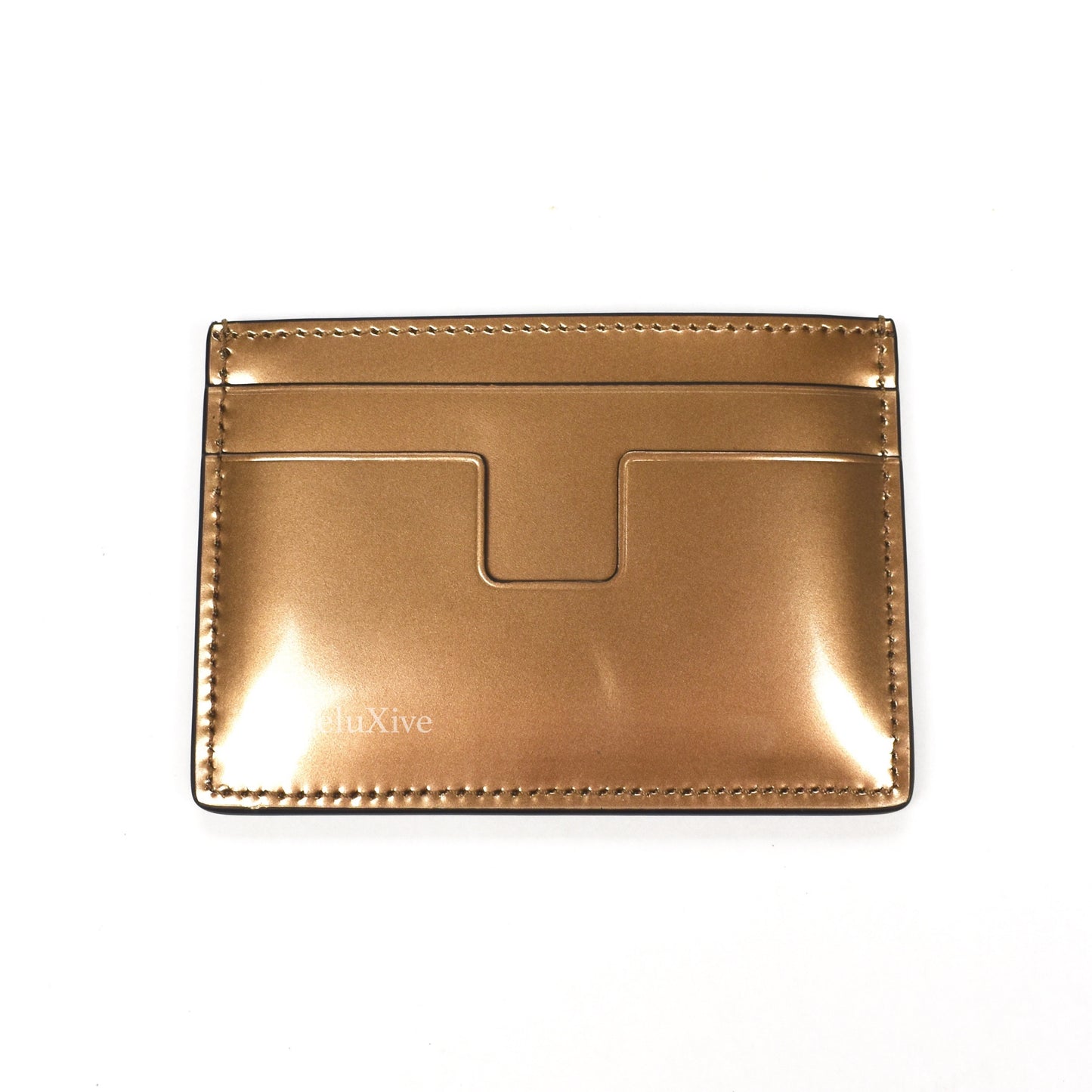 Tom Ford - Metallic Bronze Leather Card Holder