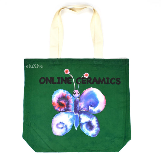 Online Ceramics - Turtle / Butterfly Logo Tote Bag