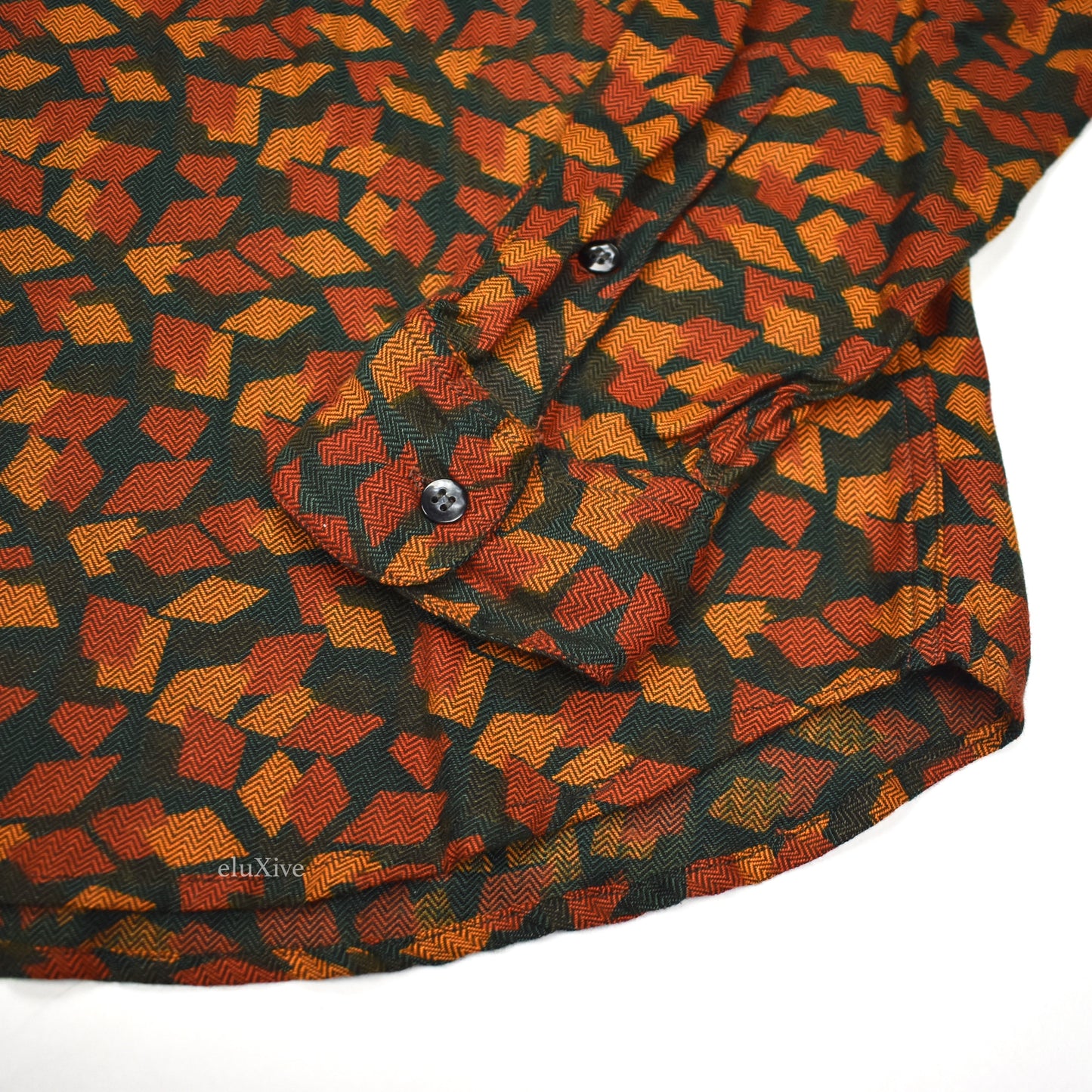 Dior - Abstract Woven Button Down Rayon Shirt