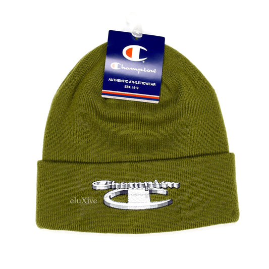 Supreme x Champion Metallic Logo Beanie (Olive)